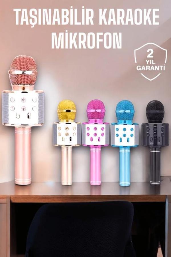 Taşınabilir Bluetooth Karaoke Mikrofon: Hafıza Kart Girişli, Etkileyici Performans - Image 1