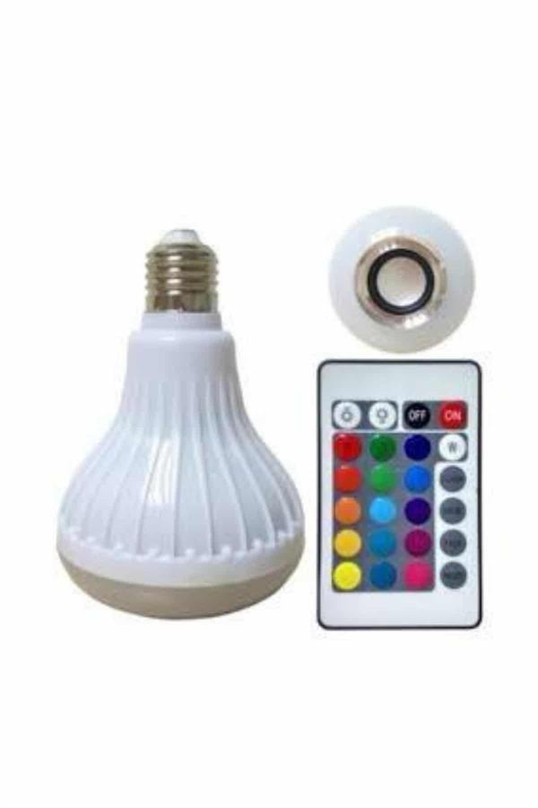 Lamba Hoparlör Ampül Görünümlü Renk Değiştirebilen Android ve İOS Uyumlu - Image 1