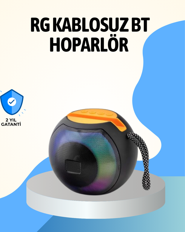 RGB Led Işıklı Güçlü Baslı Kablosuz Hoparlör - Image 1