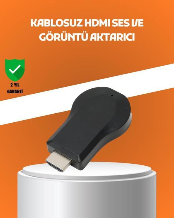 Yazılım Gerektirmeyen Kablosuz Mirroring Adaptörü – 1080p HD Görüntü Kalitesi - Image 1