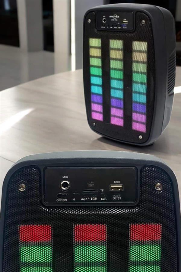 Bluetooth Hoparlör RGB Işıklı USB SD Kart Girişli Taşınabilir - Image 1