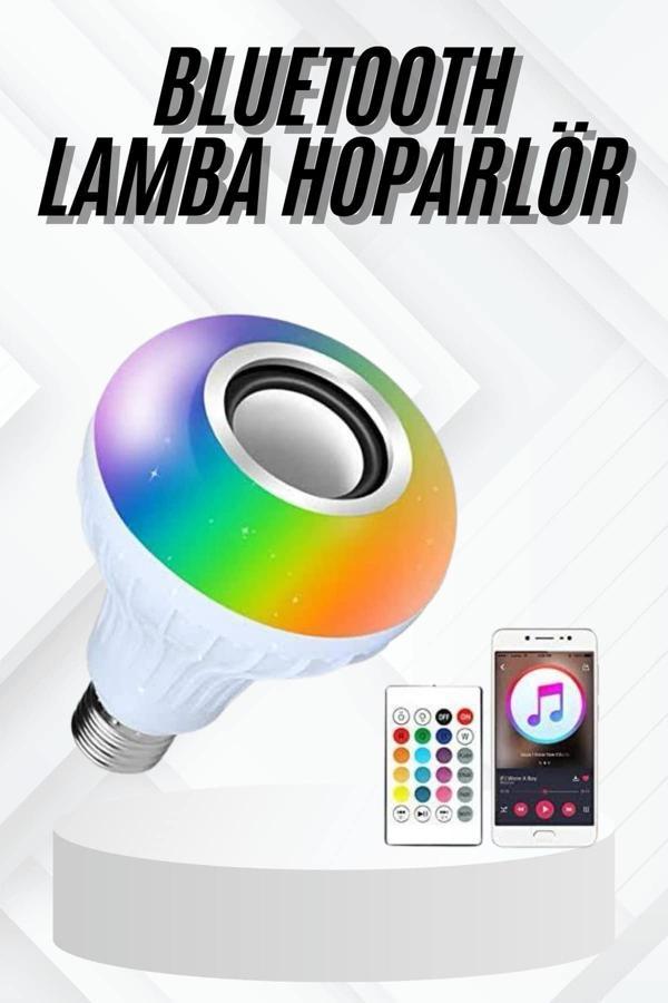Lamba Hoparlör Ampül Görünümlü Renk Değiştirebilen Android ve İOS Uyumlu - Image 1
