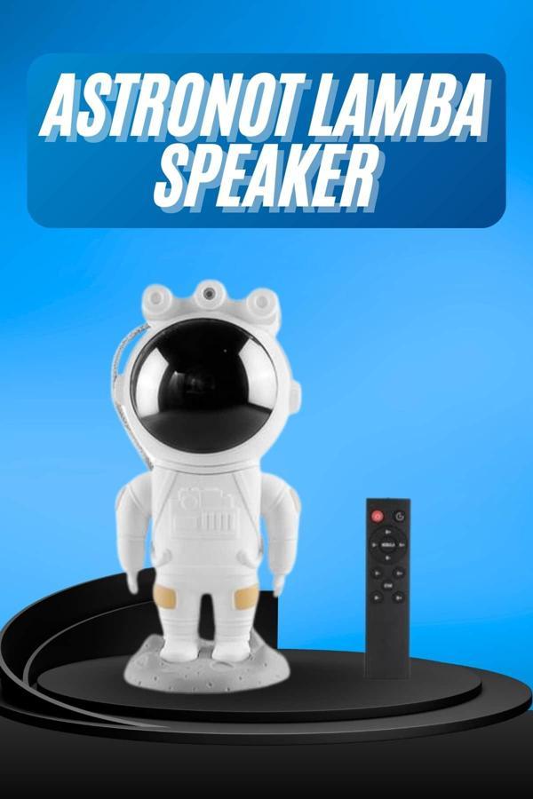 Gece Lambası Astronot Bluetooth Hoparlörlü Galaksi Işık Projektörü - Image 1