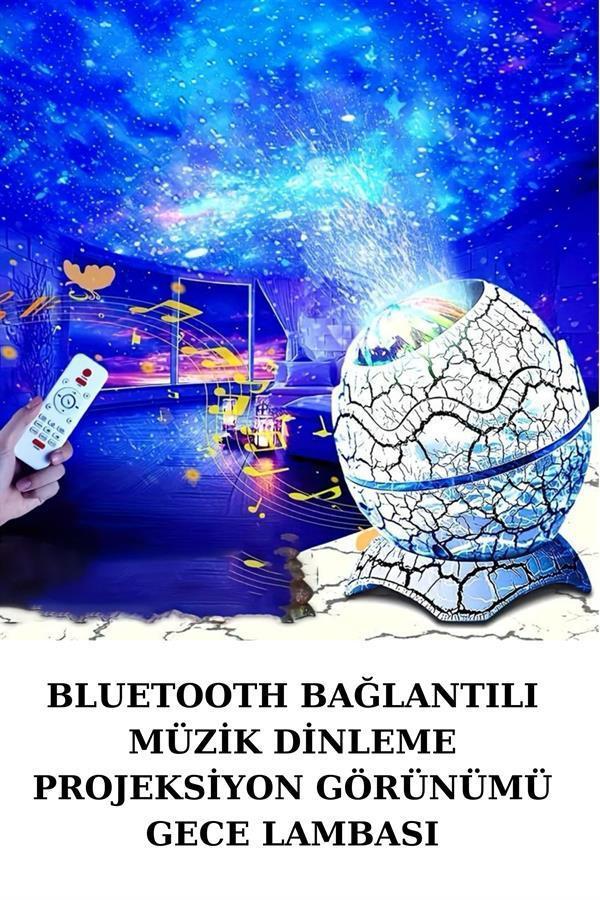 Dinozor Yumurtası Gece Masa Lambası Bluetooth Hoparlör 14 Renk Seçeneği - Image 1