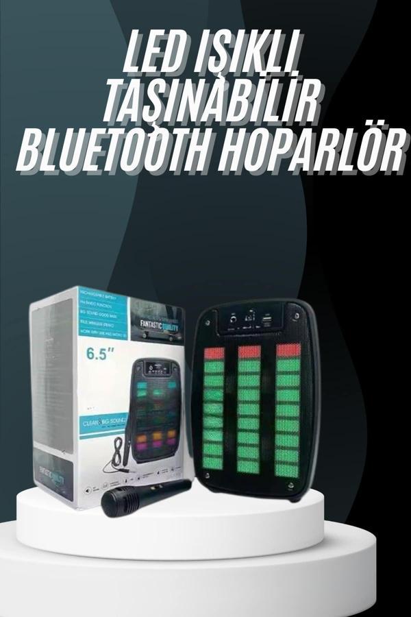 Bluetooth Hoparlör Taşınabilir Şarjlı Işıklı Büyük Boy Yüksek Ses Kaliteli - Image 1