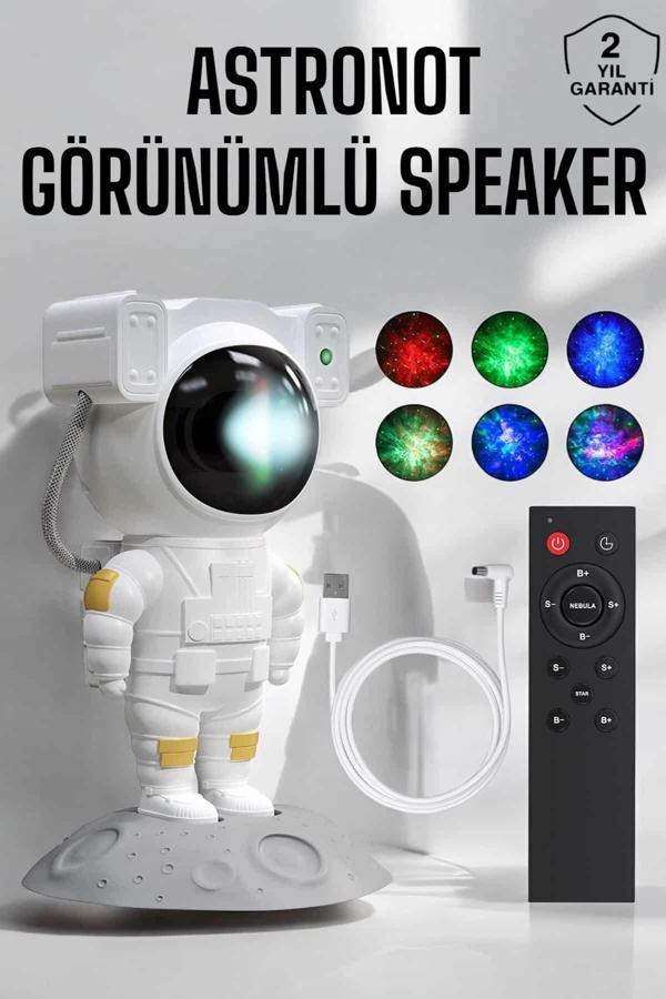 Astronot Görünümlü Projeksiyon Speaker Taşınabilir - Image 1