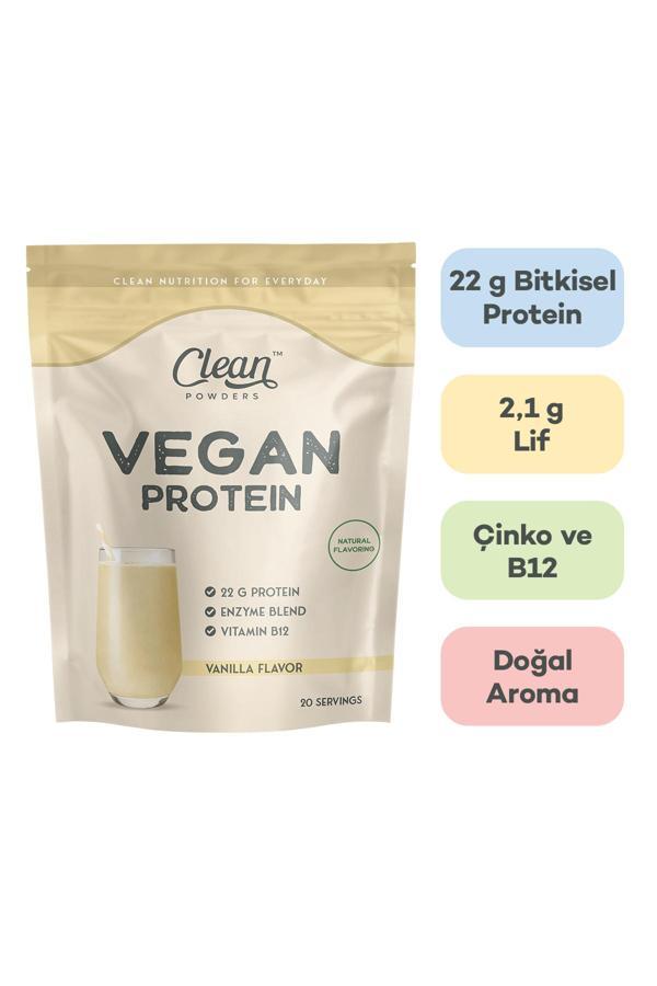 Clean Powders Vegan Protein 600 Gr - Vanilya - Image 1