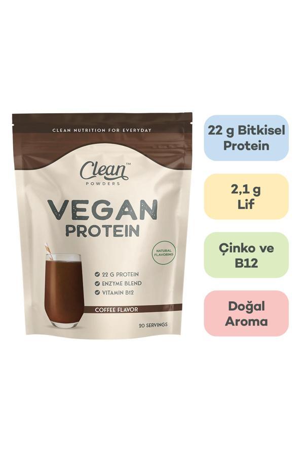 Clean Powders Vegan Protein 600 Gr - Kahve - Image 1