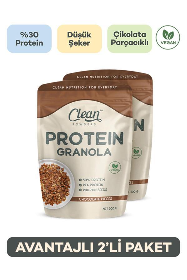 Clean Powders Protein Granola 300 Gr Çikolata Parçacıklı 2 Adet - Image 1