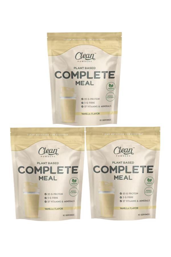 Clean Powders Bitkisel Öğün Tozu (Plant Based Complete Meal) 600 Gr - Vanilya 3 Adet - Image 1