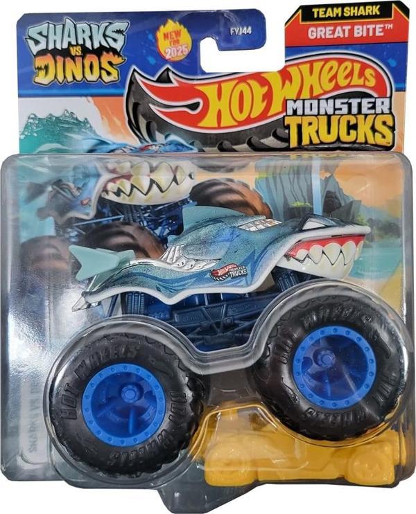 Hot Wheels Monster Trucks - Great Bite Team Shark - Image 1