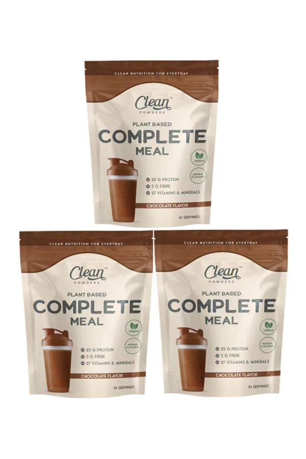Clean Powders Bitkisel Öğün Tozu (Plant Based Complete Meal) 600 Gr - Çikolata 3 Adet - Image 1
