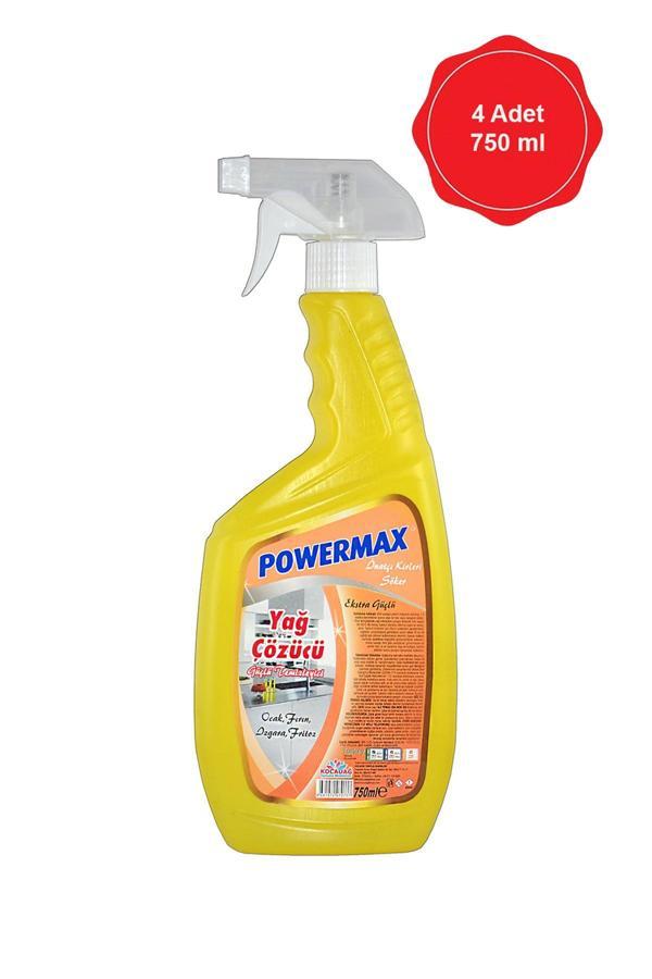4 Adet Powermax Yağ Çözücü 750 ml -PWRMX013 - Image 1