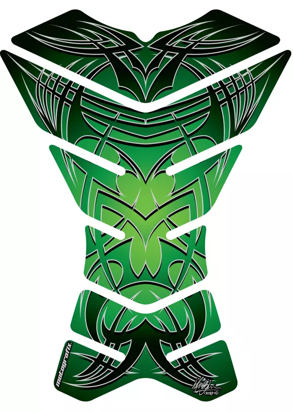 Motografix Ultra Tribal Green X3 Tankpad - Image 1