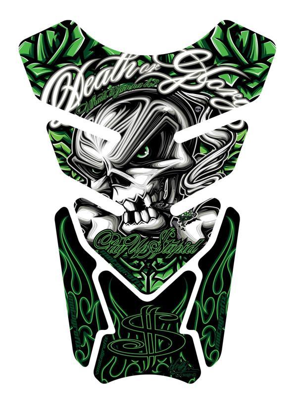 Motografix Death or Glory Tankpad Green - Image 1