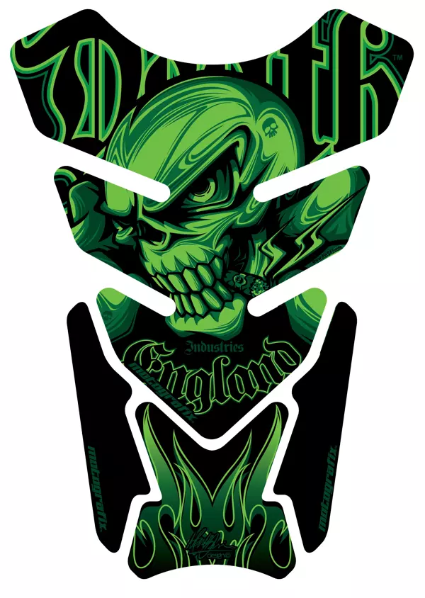 Motografix Death Industries England Tankpad Green - Image 1