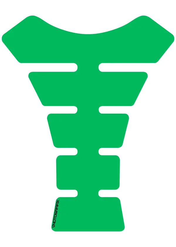 Motografix Plain Spine Green Metallic Tankpad  - Image 1