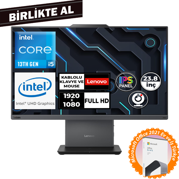 Lenovo ThinkCentre Neo 50A G5 i5-13420H 32GB 512GB SSD 23.8" W11P AIO + MS Office 12SC000MTR 056 - Image 1