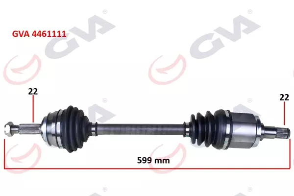 KOMPLE AKS SOL SKODA FAVORIT 1.3 1989-1994 599.5MM 6U0407271F - Image 1