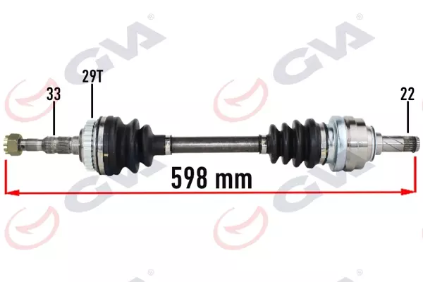 KOMPLE AKS SOL OPEL VECTRA B 1.6 1999-2002 MAKYAJLI KASA ABS Lİ 29DİŞ 598MM 374349 9119914 374360 - Image 1