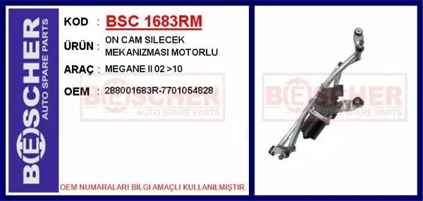 ON CAM SILECEK MEKANIZMASI MOTORLU MEGANE 2 2002-2010 288001683R 7701054828 - Image 1
