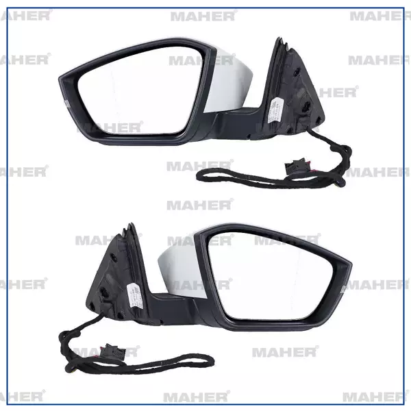 AYNA DIS DIKIZ SUPERB 2015-2024 ELEKTRIKLI, ISITMALI, ASTARLI, KATLANIR, HAFIZALI, YAN-ALT LAMBALI SOL 351857507C - Image 1