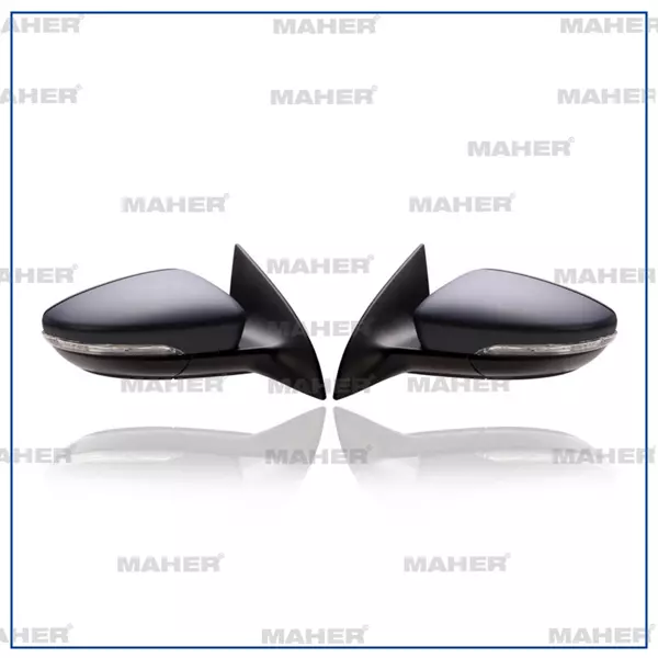 AYNA DIŞ DİKİZ PASSAT CC 2009-2017 ELEKTRİKLİ, ISITMALI, ASTARLI, KATLANIR, YAN-ALT LAMBALI SAĞ 3C8857508BF9B9 - Image 1