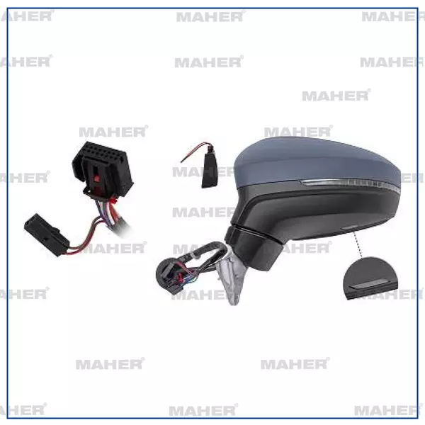 AYNA DIŞ DİKİZ TİGUAN 2016 ELEKTRİKLİ, ISITMALI, ASTARLI, KATLANIR, HAFIZALI, YAN-ALT LAMBALI SOL 5NB857507G9B9 - Image 1