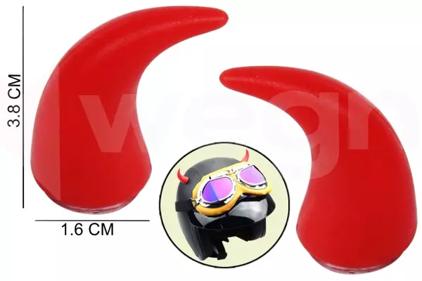 DİREKSİYON VE KASK ÜSTÜNE TAKILAN BOYNUZ APARATI KIRMIZI AKSESUAR - Image 1