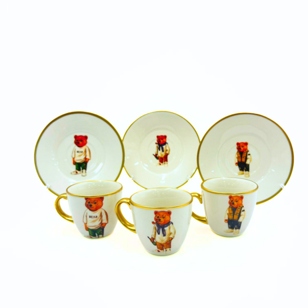 Bear Serisi 6'lı Kahve Fincan Takımı - Image 1