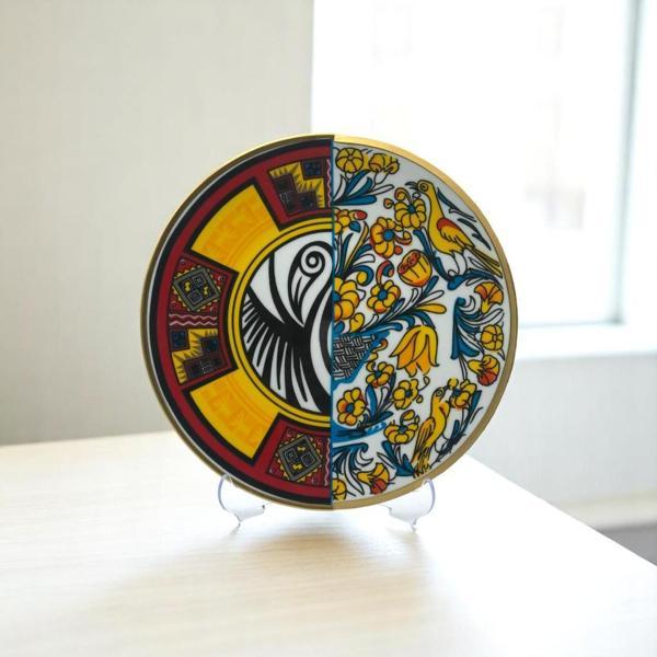 İki Desenli Canga 6'lı Pasta Tabağı - Image 1