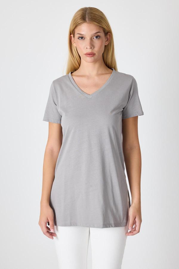 Kadın Uzun V Yaka Tunik 2998 - Image 1