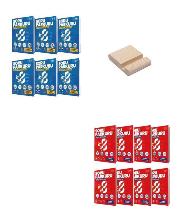 Newton LGS 8. Sınıf Soru Parkuru Matematik ve Türkçe Fasikül Seti + Telefon Standı - Newton Yayınları - Image 1