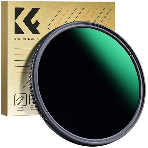 K&F Concept 77mm ND3-ND1000 Değişken Nano-X ND Filtre ( 1.5-10 stop ) Ultra İnce - Image 1