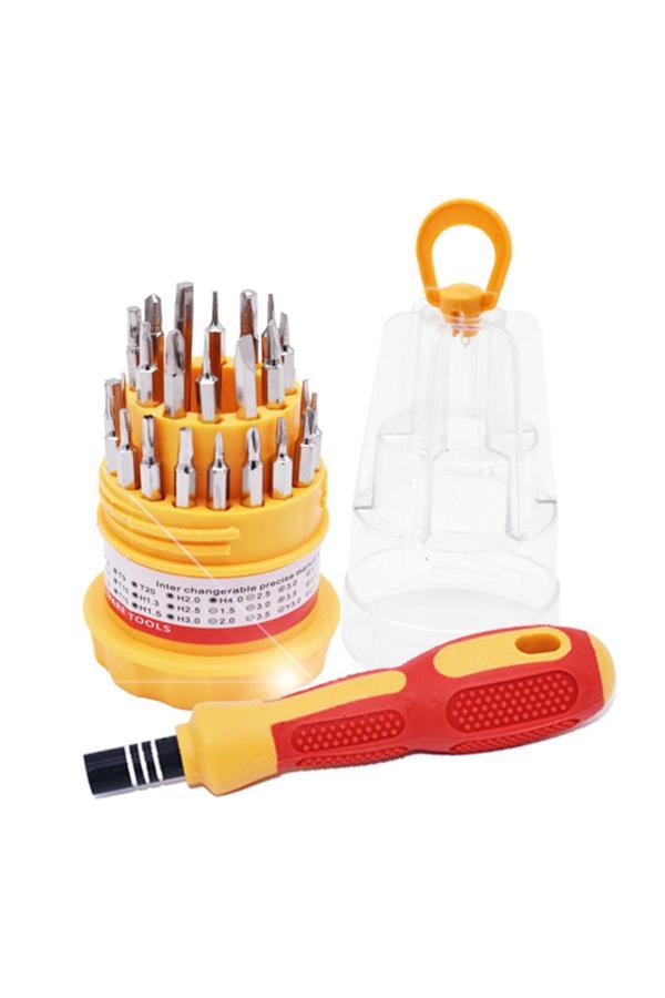 Altron 31 Parça Elektronikçi Tornavida Takımı Yıldız Düz Alyan Cep Telefonu Tamir Seti Saatçi Takımı - Image 1