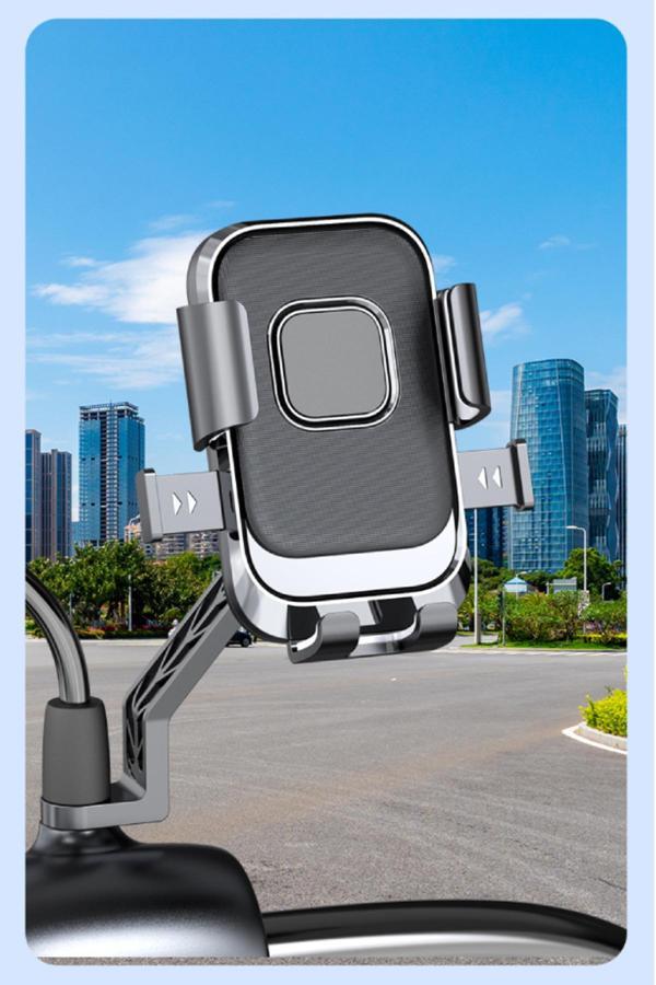 Altron Bisiklet Scooter Motosiklet Otomatik Tuşlu Motosiklet Ayna Bağlantılı Telefon Tutucu - Image 1