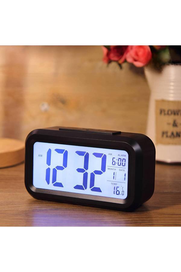 Altron Dijital Masa Saati Fotosel Sensörlü Işıklı Alarmlı Termometreli Takvimli Çalar Saat - Image 1