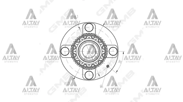 TEKER PORYASI ELANTRA 2001-2007 / CERATO 2003-2010 / MATRIX 2003-2010 / COUPE 2000-2010 ARKA RULMANLI ABSLİ 52710 2D115 - Image 1