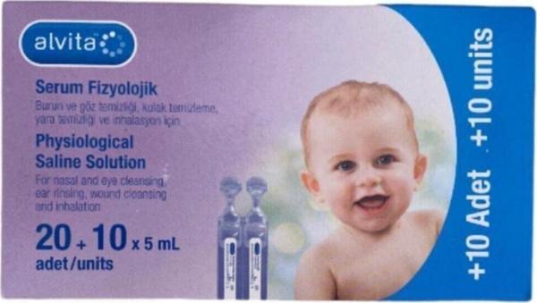 Alvita Serum Fizyolojik 30 Flakon (20 10X5ML) Mg5055382303527 - Image 1