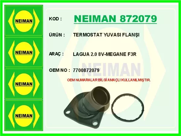 TERMOSTAT YUVASI FLANŞI LAGUA 2.0 85-MEGANE F3R 7700872079 - Image 1