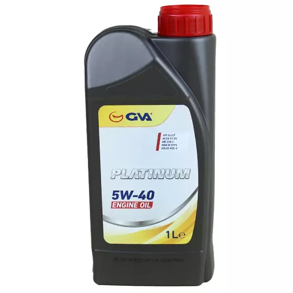 MOTOR YAĞI 5W40 1 LT PLATINUM TAM SENTETİK API SL/CF 5W40 (12 ADET) - Image 1