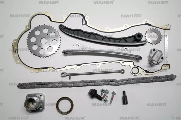 EKSANTRİK ZİNCİR SETİ ASTRA / CORSA / COMBO 2003 ALBEA / DOBLO / PALİO / PUNTO / LİNEA / EGEA / FIORINO 1.3JTD-1.3CDTI EURO 4-5 (16 PARÇA KAPALI ZİNCİR) YAĞ POMPA CONTA + KEÇE 55177460 6606024 - Image 1