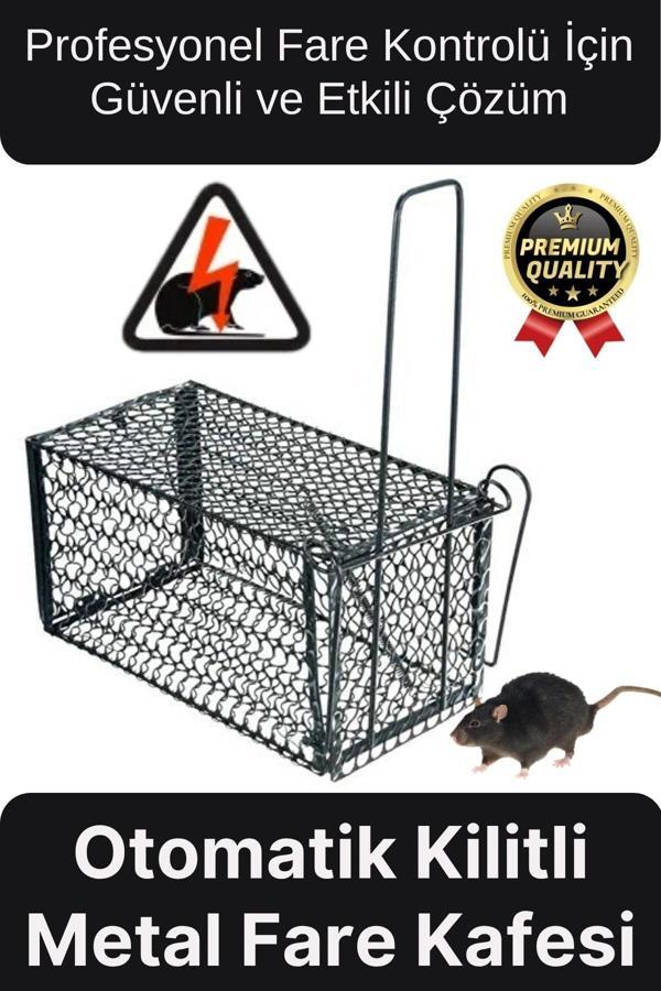 Özel Üretim Etkili Pratik Güvenli Hayvan Kemirgen Kontrolü Yaylı Otomatik Kilitli Metal Fare Kafesi - Image 1