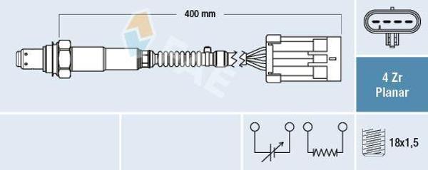 OKSİJEN SENSÖRÜ OMEGA A 2.0-2.0I 1986-1994 FRONTERA 2.0I 1992-1998 AVEO-KALOS-LACETTI 1.4 165 L95 EPICA 2.0 96394004 96507986 855303 2336429 - Image 1