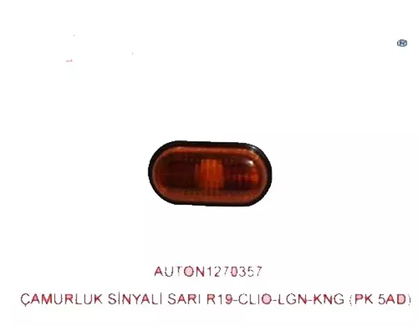 ÇAMURLUK SİNYALİ SARI RENAULT R19-CLIO-MEGANE-LAGUNA-R21 MASTER 2 7700822136 7700847334 - Image 1
