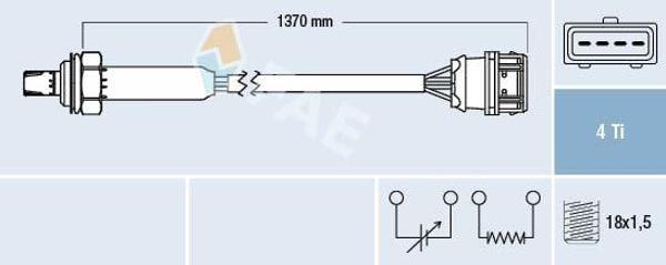 OKSİJEN SENSÖRÜ OTA4N-5D1 VOLVO S40 2.0T4 1997-2004 1362MM 30611233 - Image 1