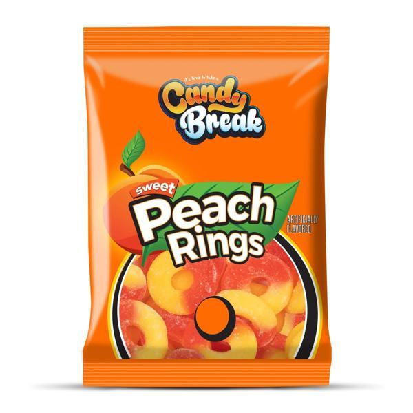 Candy Break Peach Rings Şeftali Aromalı Yumuşak Şeker 113 Gr - Image 1