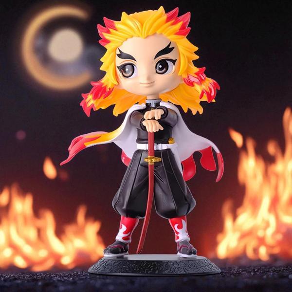 Demon Slayer Kimetsu no Yaiba Kyōjurō Rengoku Anime Karakter Figür Oyuncak Koleksiyonluk Biblo 15 cm - Image 1