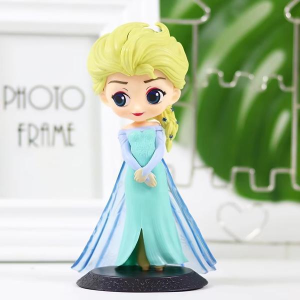 Karlar Ülkesi Frozen Prenses Elsa Anime Karakter Figür Oyuncak Dekoratif Hediyelik Biblo Bebek Mavi - Image 1