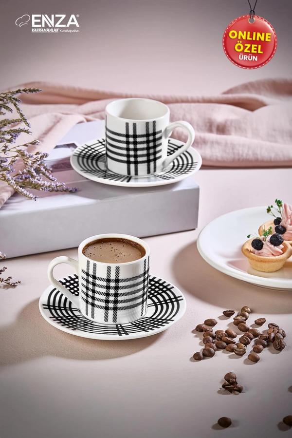 Kahramanlar Siena 2'li 4 Parça Porselen Fincan Takımı - Image 1